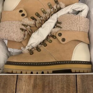 See By Chloe Eileen Shearling-Lined Suede Booties
New, never worn.